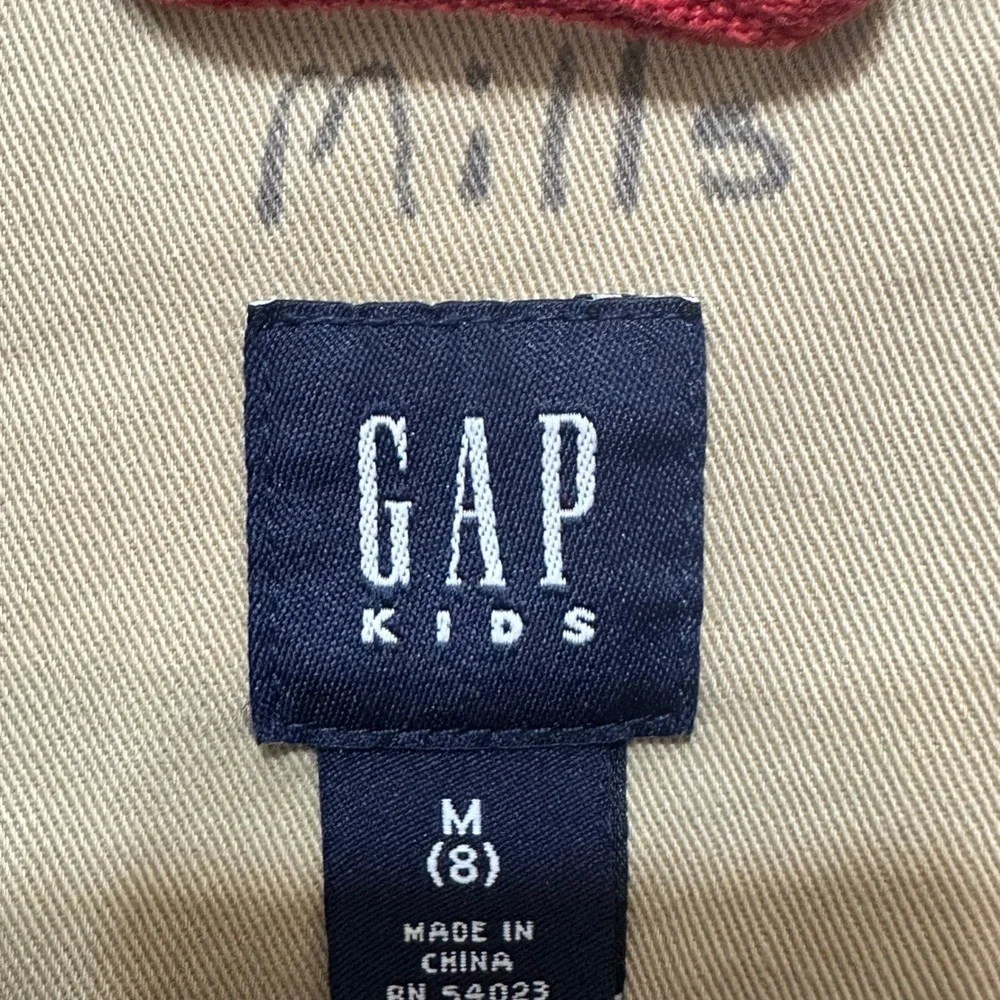 Vintage Gap Kids Denim Jacket Kids Size 8 Blue Jean Button Up Y2K Casual Trucker